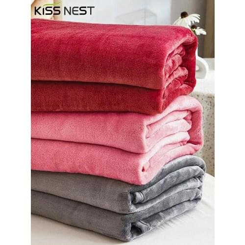 Solid Color Flannel Blanket Fleece Throw Blankets Bedspreads Home Textile 150x200 180x200 200x230cm