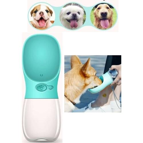 İndirimKap Portable Cat Dog The Suluguni Travel Water Bottle Kaseli Safe Sealed boxed 350ml turquoise