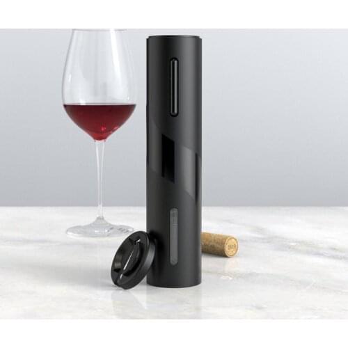 All Black Dry Battery Electric Wine Opener Portable Battery Opener Automatic Wine Corkscrew Kitchen Tools (without Battery)