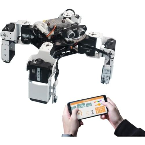 Assembled Micro:Bit Robot Powered By Microbit Programmable Quadruped Robot Alienbot/Maker Education Kit