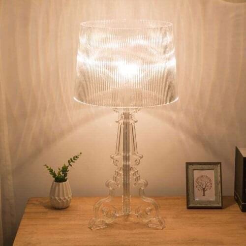 Modern Ghost Shadow Clear Transparent Acrylic Table Lamps Light Bedroom Bedside Study Acrylic Desk Lamps Simple Light