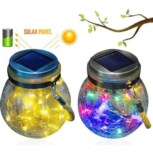 Lighting sensor LED Solar Beads Light Glass Bottle Hanging Bulb IP65 Waterproof Garden Tree Partry Holiday Decor Outdoor Light