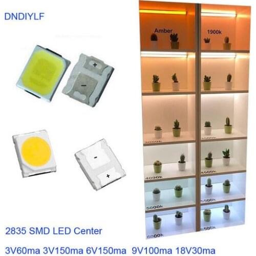 100PCS CRI 80+ SMD 2835 LED Diodes White 2835 SMD LEDs Diode Chip Lamp Beads Bright Diodos 0.2W 24-28LM SMD LED Diod Air Mail SP