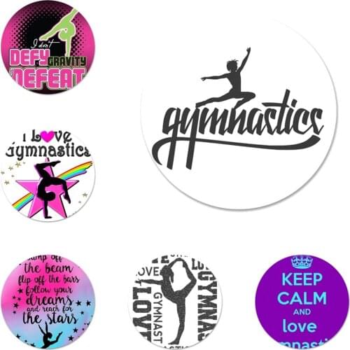 Love Gymnastics Oil Painting Badge Brooch Pin Accessories For Clothes Backpack Decoration gift