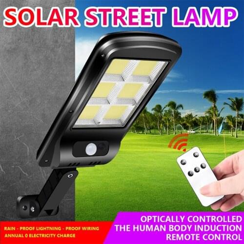 Solar LED COB Light Outdoor Wall Lamp PIR Motion Sensor Street Lights IP65 Waterproof Garden Decoration Lighting Remote Control