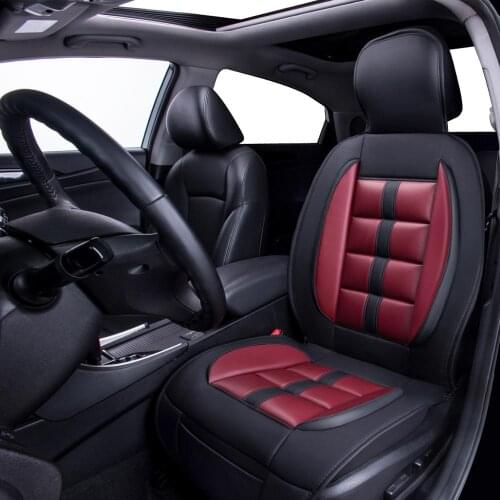 Car-pass Universal Car Seat Cushion Luxury Leather Automotive Seat Cushion Red Waterproof car interior Protector