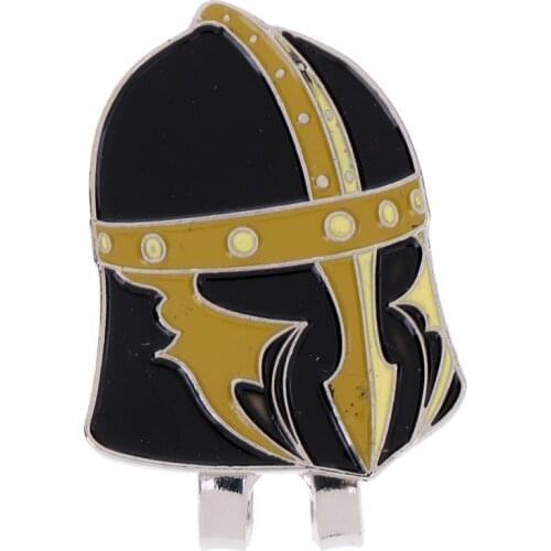 Vintage Helmet Alloy Golf Ball Marker with Magnetic Hat Clip Golf Accessory - Great Gift For Golf Lovers