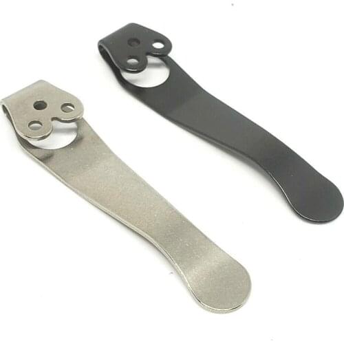 Top Quality Titanium Pocket Knife Clip Kydex Back Clips Waist 3-hole Design Folding C10 Clip Knife For C81 Back C11 Clips
