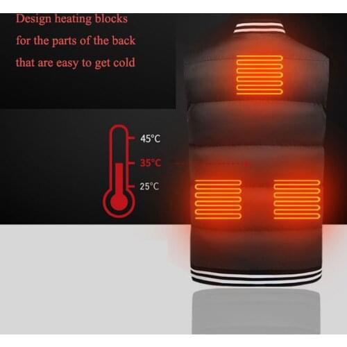 2020 New Electric USB Heated Vest Winter Warm Vest Men Women Heating Coat Jacket for Motorcycle Travelling Skiing Hiking Camping