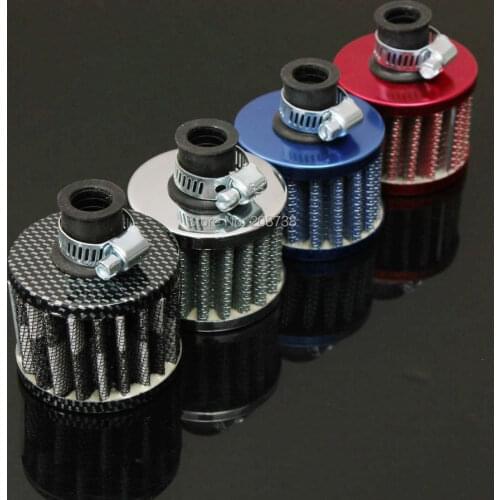 10PCS/LOT 12mm Car Oil Cold Air Intake Crank Case Vent Cover Breather Filter Cleaner