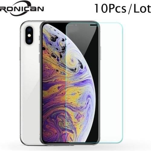 10Pcs Tempered Glass for iPhone 8 plus Screen Protector Film for iPhone 7 Plus Glass for iPhone X SE 5 5S Tough Protection Glass