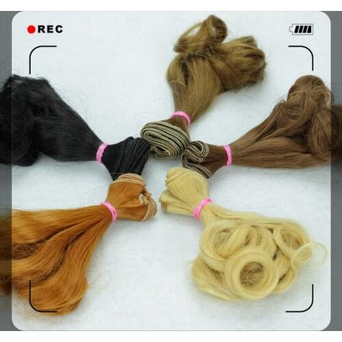 100PCS/LOT Wholesale 15CM BJD Doll Wigs Handmade Synthetic DIY Hair For Dolls Curls