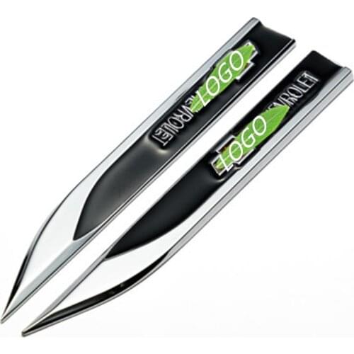 2PCS/set Auto parts 3D metal blade standard leaf plate side standard For Chevrolet Cruze epica SAIL CAPTIVA AVEO LOVE Malibu