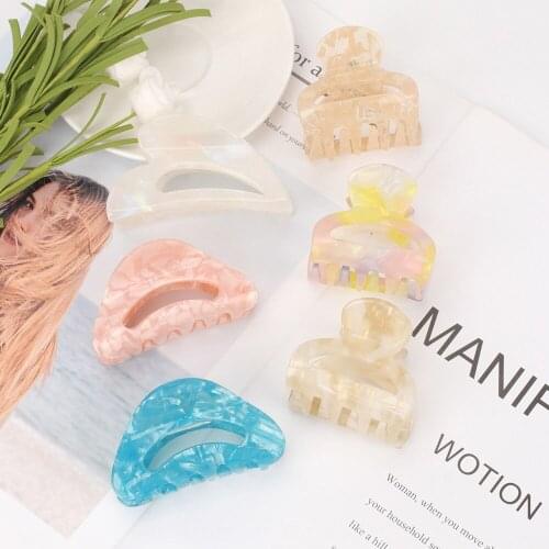 2021 Acetate Hollow Cute Women Girls Hair Claws Crab Clamps Vintage Hair Clips Hairpins Fashion Hair Accessories Barrettes