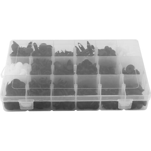 415 Pcs 18 Sizes Plastic Car SUV Trim Clips Retainer Panel Bumper Fastener With Contain Box For Most Of Ford Brand Vehicles