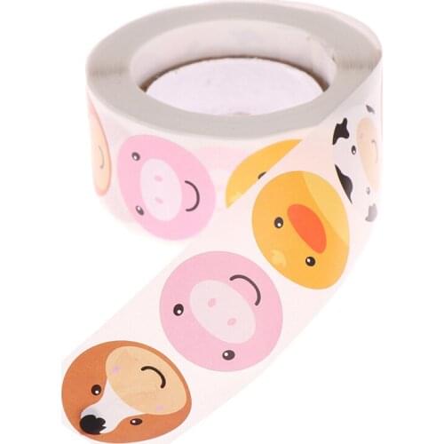 500pc Cartoon Animals Farm Rewards Labels Stickers Shcool Kids Teacher Toys Decal Gift Tags Sticker Cute