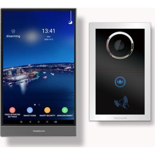 8 inch Tuya app remote control for villa video door phone RFID Reader IP video intercom system