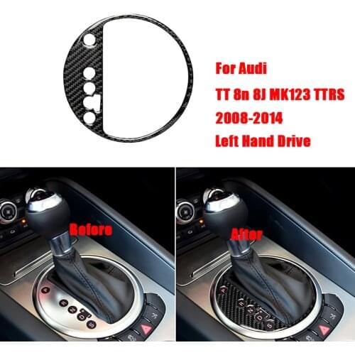 Car Gear Shift Panel Cover Carbon Fiber Sticker Frame Trim Accessories for Audi TT 8n 8J MK1 Mk2 Mk3 TTRS 2008-2014