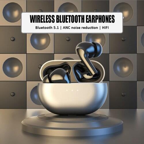 TWS Wireless Bluetooth 5.1 Earphones with Microphone ANC Noise Cancelling Gamer Headset Stereo bass For Android IOS smart phone