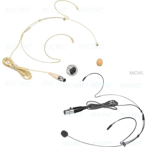 Beige Black Headset Microphone for Shure UR1 BLX SVX ULX SLX UR4D UR4S PGX QLX Wireless Head earset Microphone MiCWL B40