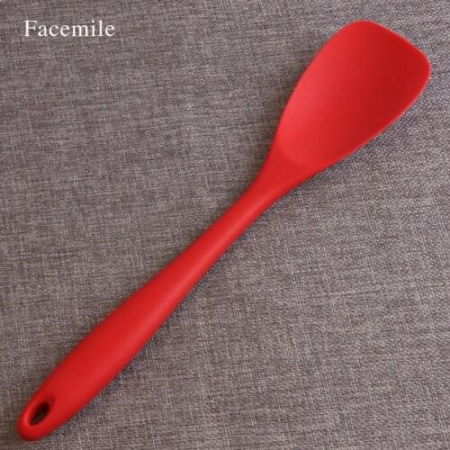 Large Silicone With Core Spoon All-Purpose Silicone Heat-Resistant Spoon Spatula Kitchen Accessories Gift