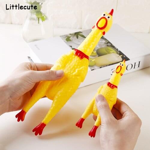 Screaming Chicken Dog Toys Rubber Squeeze Sound Chew Toy Pets Product Dog Toys Shrilling Decompression Tool Funny Gadgets