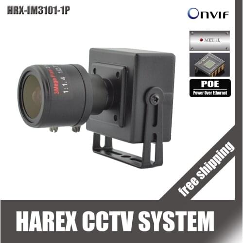 720P 1.0MP POE mini IP Camera ONVIF 2.8-12mm manual varifocal zoom lens Plug and Play With bracket. Free shipping