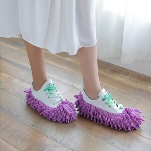 Multi-Function Dust Duster Mop Slippers Shoes Cover Washable Reusable Microfiber Foot Socks Floor Cleaning Tools Shoe Cover