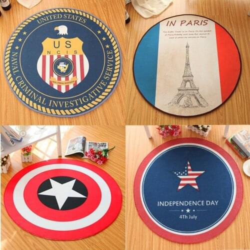 1Pcs Fashion Aspiration Non-slip Round childrens cartoon carpet Living room/bedroom/cloakroom/hanging basket/computer chair mat
