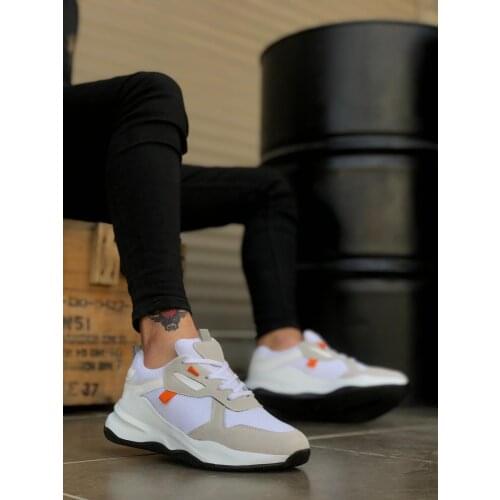 BA0175 High Bottom Casual Laced White Sneakers Men 'S Shoes