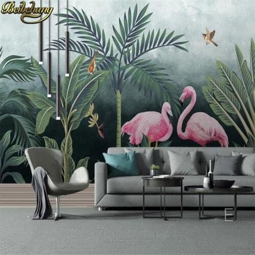 Beibehang Custom Mural Wallpaper Medieval tropical plants Photo Wall paper wall Painting Living Room TV Sofa Bedding Room