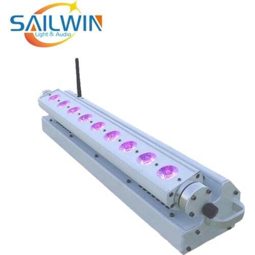 New Arrival 2.4G 9*15W RGBAW 5in1 Chargeble Powered Wireless DMX512 LED Wall Washer Light Stage Wall Light 110-260V
