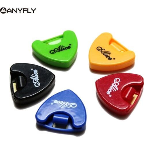 NEW Durable 5Pcs/Set Alice A010A Plastic Guitar Picks Holder Triangle Shape Accessories Case Box Acoustic Electric Parts