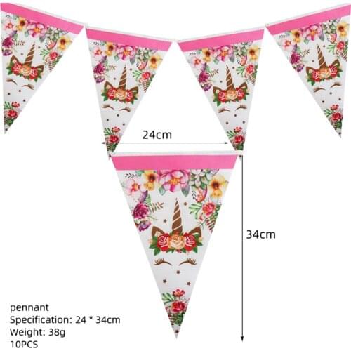 Unicorn Party Decoration Birthday Party Supply Pink Unicorn Flower Decoration For Birthday Girl Kids Party Gifts Cake Decorating