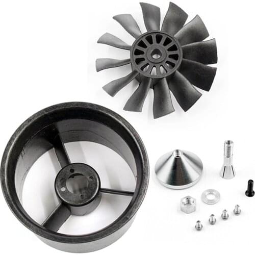 QX-Motor 6 Blades 12 Blades Fan EDF Ducted Fan Barrel Without Motor 30mm / 60mm / 64mm / 70mm For RC Airplane Model Drone