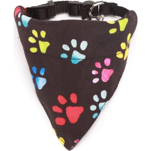 Adjustable Pet Puppy Cat Scarf Bandana Collar Neck Scarf Dog Saliva Towel Polyester Dog Accessories Printing Triangle Bandage