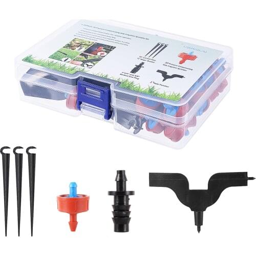 65pcs/Box Water Pressure Compensating Dripper Kit Garden Drip Irrigation 2L/4L/8L Steady Flow Steady Flow Regulator