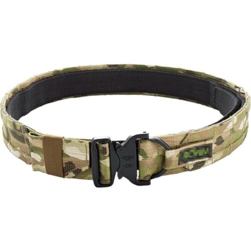 NEW 2 inch Black DRing Fighter Belt Tactical Molle Belt Multicam CS Outdoor Military Hunting Combat Belt