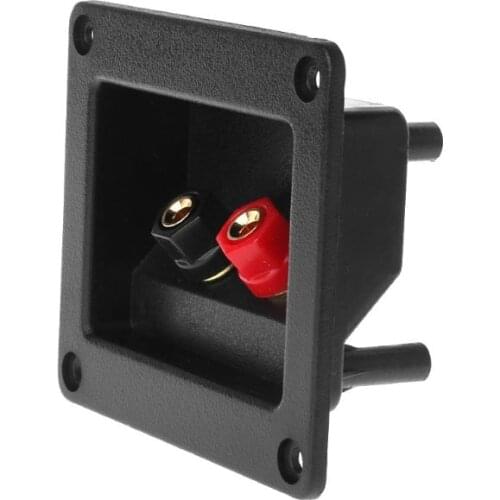 Terminal Cup Connector Parts Express Spring Double Binding Posts Gold Twist Banana Jacks Recessed Speaker Box Black