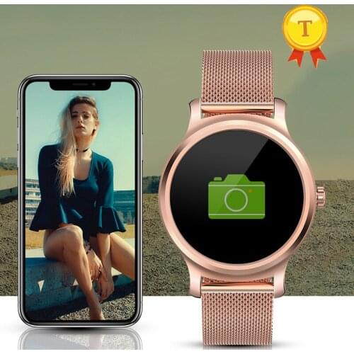 Full Round touch screen dynamic heart rate sport smart watch Bluetooth call camera remote Waterproof Fitness Tracker Watch