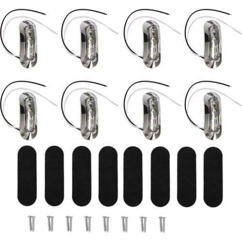 Marine Boat Light Cockpit Decoration Light Boat Navigation Light for Boat Yacht Fishing Pontoon Kayak 12V 24V 8Pc