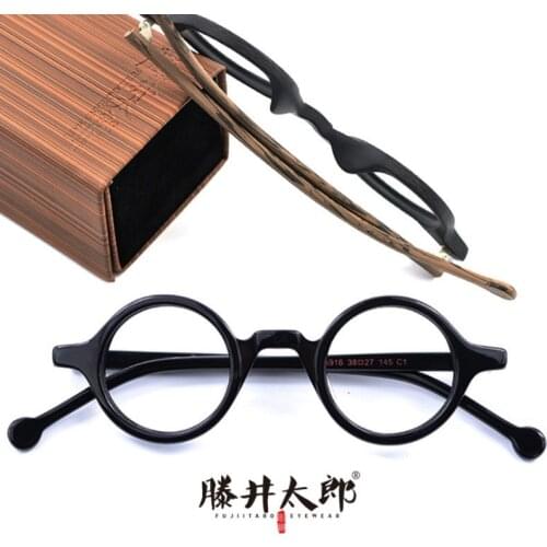 TARO FUJII Spectacle Frame Eyeglasses Men Women Retro Round Acetate Computer Optical Clear Lens Eye Glasses Frame For Male A916