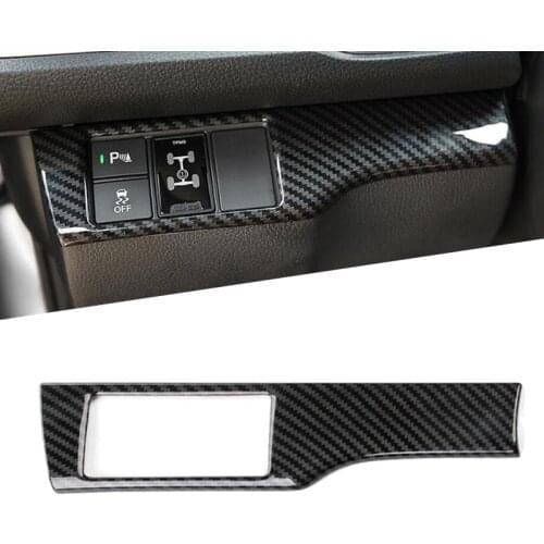 Carbon Fiber Interior Mouldings ESP Control Switch Panel Cover Trim Decal For Honda Civic 10th 2016 2017 2018 2019