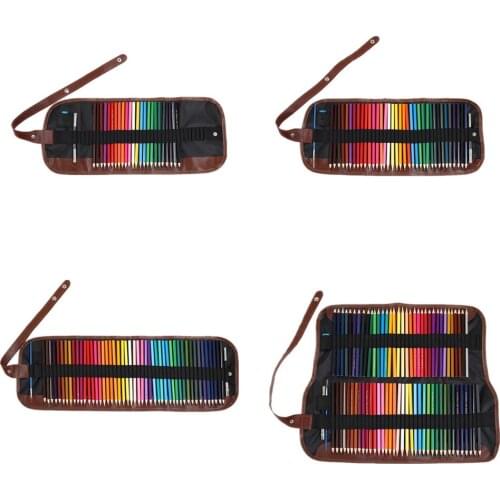 24/36/48/72 Colors Water-Soluble Colored Oily Pencil Beginner Hand-Painted Art Painting Pen Curtain Set