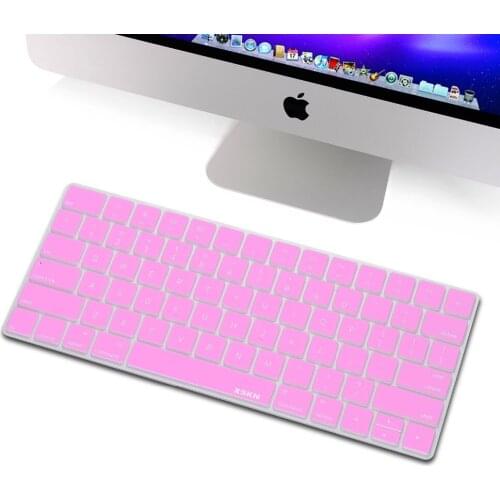 For Magic Keyboard Protective Skin, XSKN Pink Keyboard Cover Skin Film for Apple Wireless Magic Keyboard, US Layout