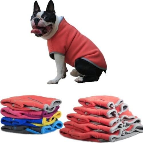 Winter Pet Clothes For Small Medium Dogs Puppy Clothing Chihuahua Coat Jackets Pug Costumes Warm Fleece Vest For French Bulldog