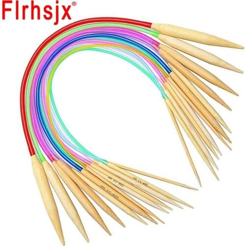 18Pcs/set Multi-color 2.0mm-10mm Eco-Friendly Double Point Bamboo Knitting Needles Yarn Women DIY Crafts Tools