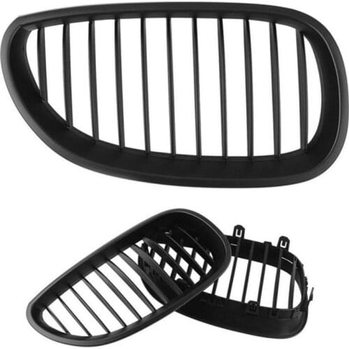 2Pcs Matt Black Front Kidney Sport Grille Grill For BMW E60/E61/M5 2003-2009 Auto stying Car exterior modification Dropshipping