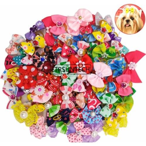 300pcs Pet Hair Clips Butterfly Hair Barrette Cute Dog Kitten Puppy Bow Hairpins Hairband Pet Grooming Supplies