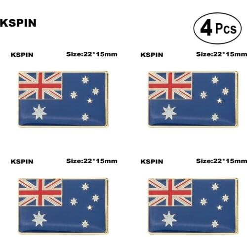 Australia Flag Pin Lapel Pin Badge Brooch Icons 4pcs